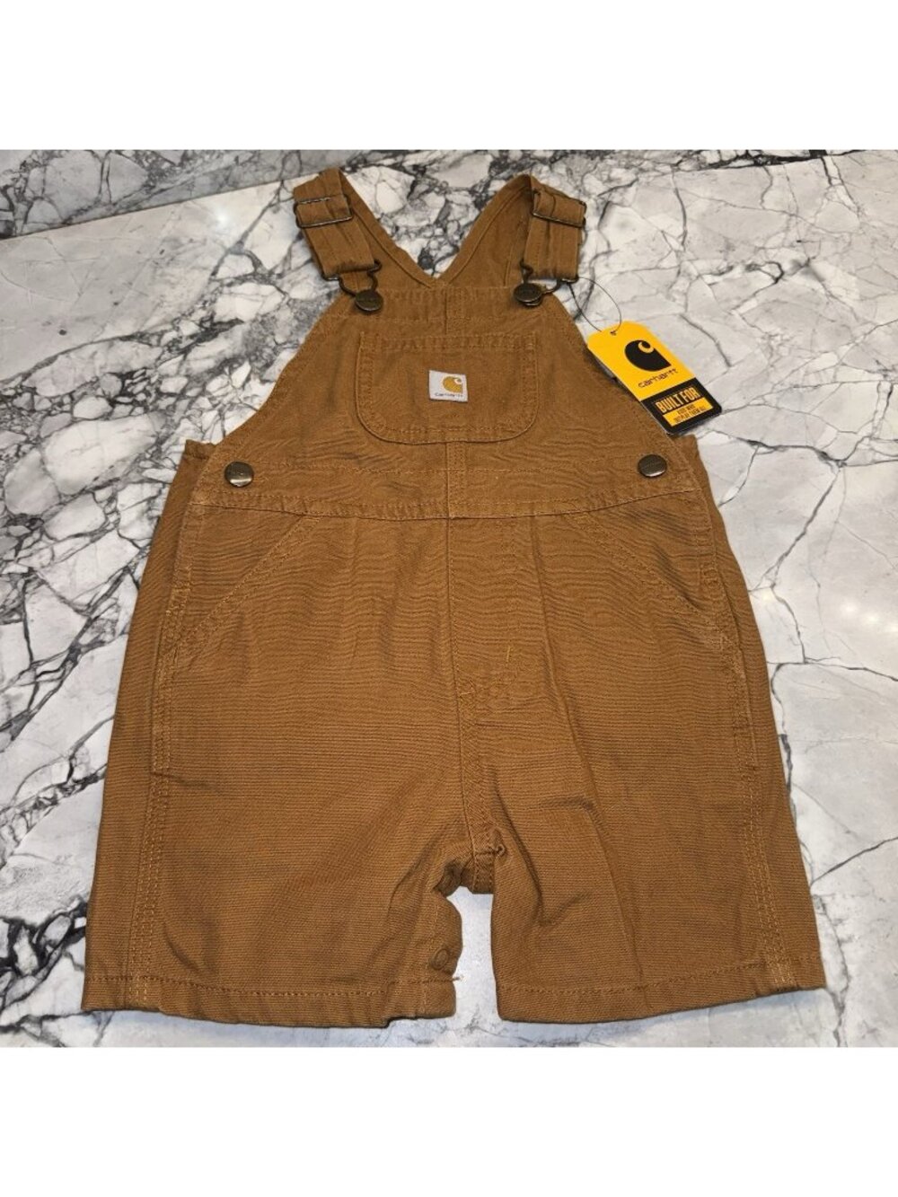 Carhartt Baby Boys 18 Months Brown Shortall Canvas NEW